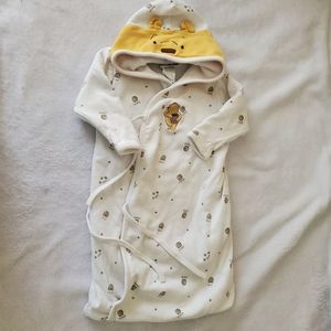 Winnie the Pooh baby towel wrap with hood